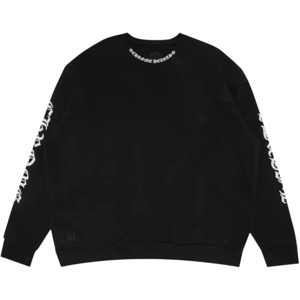 Chrome Hearts Neck Logo Crewneck Sweatshirt Black S